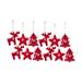 Melrose International 12 Piece Snowflake Iron Holiday Shaped Ornament Set Metal in Red | 6 H x 5.5 W x 0.5 D in | Wayfair 83449DS