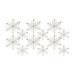 Melrose International 12 Piece Snowflake Iron Holiday Shaped Ornament Set Glass in White | 22 H x 22 W x 0.5 D in | Wayfair 83265DS