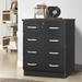 Inbox Zero Fillian 4 Drawer 29" W Dresser Wood in Black | 36.5 H x 28.5 W x 15 D in | Wayfair 6C74748841704CDC9B5A599001924083