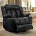 Latitude Run® Large Power Lift Recliner Chair w/ Massage & Heat for Elderly Faux Leather/Stain Resistant in Black | Wayfair