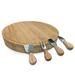 Majors Millwood Pines Living 10" Bamboo Cheese Board w/ Knife Set Wood in Brown | 1.5 H x 10.5 W x 10.5 D in | Wayfair