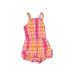 OshKosh B'gosh Short Sleeve Outfit: Pink Plaid Tops - Size 24 Month