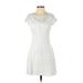 Apt. 9 Casual Dress - A-Line: White Print Dresses - Women's Size X-Small