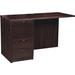 Lorell 29" H x 42" W x 24" D Left Desk Return Manufactured Wood in Brown/Red | 29 H x 42 W x 24 D in | Wayfair LLRPR2442LES