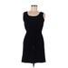 Ann Taylor LOFT Casual Dress - Mini Scoop Neck Sleeveless: Black Print Dresses - Women's Size 00