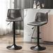 Trent Austin Design® Halima Rockel Swivel Bar Stools Set Of 2 Wood in Gray/Brown | 43 H x 16.7 W x 16.9 D in | Wayfair