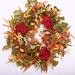 Primrue 26" Wreath Silk/Wood/Twig in Red/Green | 26 H x 26 W x 6 D in | Wayfair B2F19760B103432196A50F92E05B57D4