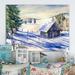 Millwood Pines Cottage in Winter Mountains III - Wrapped Canvas Print Canvas in White | 24 H x 36 W x 1 D in | Wayfair