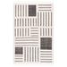 Black/White 120 x 96 x 0.24 in Indoor Area Rug - AllModern Geometric Handmade Kilim Wool/Area Rug in Ivory/Black /Wool | Wayfair