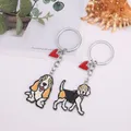 Porte-clés en métal pour animaux de compagnie porte-clés de voiture porte-clés en forme de cœur
