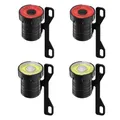 Lot de 4 feux avant et arrière automatiques pour skateboard 5 modes lampe de roue intelligente