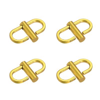 Adjustable Metal Buckles, 4Pcs 22x10mm Chain Shortener Bag Strap Clasps, Yellow - Dark Gold