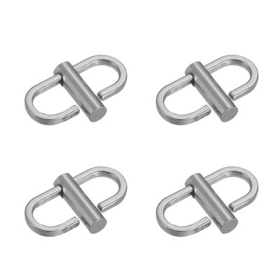 Adjustable Metal Buckles, 4Pcs 22x10mm Chain Shortener Bag Strap Clasps, Grey - Light Grey