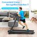 High-Powered 4.75HP Foldable Treadmill with Touch Screen Control and Built-in Workouts-Black - 64" x 30" x 45" (L x W x H)