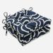 Pillow Perfect Outdoor Carmody Navy Deluxe Tufted Chairpad (Set of 2) - 17 X 17.5 X 4