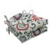 Pillow Perfect Outdoor Pom Pom Play Peachtini Deluxe Tufted Chairpad (Set of 2) - 17 X 17.5 X 4