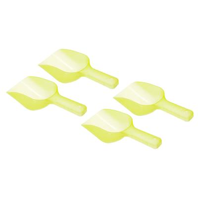 4Pcs Ice Scoop Plastic 5.9x3.3x2.4" Flour Cereal Sugar Shovel Yellow