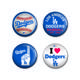 Los Angeles Dodgers 4pk Button Badge Set