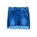 Zara Skirts | Denim Jean Skirt Zara Distressed Medium | Color: Blue | Size: M