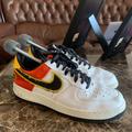 Nike Shoes | Nike Men's Air Force 1 '07 Lv8 "Raygun"Roswell Cu8070-100 Size 8/9.5 Women Rare | Color: Orange/White | Size: 8