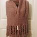 Anthropologie Accessories | Anthropologie Purple Chunky Knit Large Fringed Scarf Wrap Nwt | Color: Gray/Purple | Size: Os