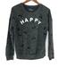 Disney Tops | Disney Mickey Mouse Happy Lightweight Sweatshirt Black Gray Size Small | Color: Black/Gray | Size: S