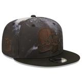 Men's New Era Black Cleveland Browns Ink Dye 2022 Sideline 9FIFTY Snapback Hat