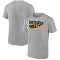 Men's Fanatics Branded Heathered Gray Pittsburgh Penguins Jet Speed T-Shirt