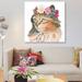 East Urban Home 'Cattitude I' By Myles Sullivan Graphic Art Print on Wrapped Canvas in Brown/White | 12 H x 12 W x 0.75 D in | Wayfair