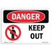 SignMission Keep out Sign Aluminum in Black/Gray/Red | 18 H x 24 W x 0.1 D in | Wayfair OS-DS-A-1824-L-1399