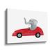 Zoomie Kids Elephant In A Car Gallery Wrapped Canvas in Red/White | 8 H x 10 W x 2 D in | Wayfair 83305F6194E84929B7F782EB0093C7EE