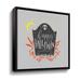 The Holiday Aisle® Cute Halloween I Neutral Gallery Wrapped Floater-Framed Canvas in Black/Gray/Red | 36 H x 36 W x 2 D in | Wayfair