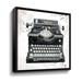 Red Barrel Studio® Graffiti Typewriter Gallery Wrapped Floater-Framed Canvas Canvas, Linen in Black | 14 H x 14 W x 2 D in | Wayfair