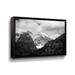 Loon Peak® The East Temple Gallery Wrapped Floater-Framed Canvas Canvas, Faux Fur in Black/Gray/White | 12 H x 18 W x 2 D in | Wayfair