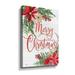 The Holiday Aisle® Merry Christmas Poinsettias - Graphic Art on Canvas in White | 36 H x 24 W x 2 D in | Wayfair 148FCEB73302457E958E463F7B75C38F