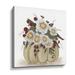 August Grove® Floral Pumpkin - Painting on Canvas Canvas, Glass in Green/Red/White | 18 H x 18 W x 2 D in | Wayfair