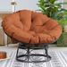 Bay Isle Home™ Eneas Patio Chair w/ Cushions Wicker/Rattan in Gray | 36 H x 46 W x 43 D in | Wayfair B53C795071EE46639C5EA1A3158467D9