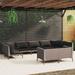 Latitude Run® 9 Piece Patio Lounge Set w/ Cushions Poly Rattan Dark Wicker/Rattan in Gray | 24 H x 27.6 W x 22.8 D in | Wayfair