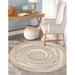 Brown/White 75 x 75 x 0.17 in Area Rug - Orren Ellis Demaio Area Rug in Beige Polypropylene | 75 H x 75 W x 0.17 D in | Wayfair