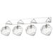 Boulder - 4-Light Wall/Vanity Fixture - Matte Chrome Finish - Clear Glass