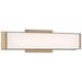 Citi - LED Vanity - Antique Brushed Brass with Acrylic Lens Shade - 20 W