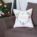 Merry Christmas Decorative Single Throw Pillow White & Red Square