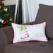 Christmas Stocking Decorative Single Throw Pillow White & Red Lumbar