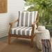 Humble + Haute Tan and White Stripe Indoor/Outdoor Corded Deep Seating Pillow and Cushion Chair Set