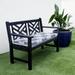 Humble + Haute Blue and White Ikat Stripe Indoor/Outdoor Bristol Bench Cushion