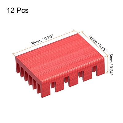 Electronic Radiators Aluminium Heatsink Cooling 20x14x6mm for GPU