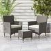 Zaara Compact Contemporary Wicker 3-Piece Outdoor Wicker Conversation Set by M&L Co