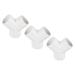 1" PVC Pipe Fittings 3pcs 3 Way Y Shape Water Joint Connectors Adapters - White