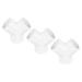 2" PVC Pipe Fittings 3pcs 3 Way Y Shape Water Joint Connectors Adapters - White