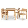 HiTeak Furniture Modurn 5-Piece Rectangular Teak Outdoor Dining Set - HLS-M